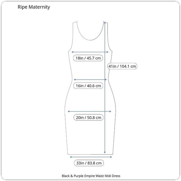 RIPE maternity silk blend empire waist midi dress Medium - Picture 16 of 16